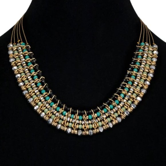 Natural Stone Tassel Statement Necklace - Picture 6 of 7